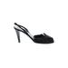 Kate Spade New York Heels: Pumps Stilleto Cocktail Party Black Print Shoes - Women's Size 10 - Open Toe