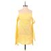 Lioness Casual Dress - Mini Open Neckline Long sleeves: Yellow Print Dresses - Women's Size X-Small