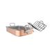 Mauviel M'150 S Copper Roasting Pan w/ Rack, Cast Stainless Steel Handles, 15.7 x 11.8-In Copper in Brown | Wayfair 601740