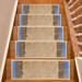 0.39 x 9.5 W in Stair Treads - Purhome Custom Size Stair Treads by Inches Machine Washable Abstract Volley Design Slip Resistant Soft Medium Pile Stair Treads Synthetic Fiber | Wayfair