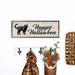 The Holiday Aisle® Happy Halloween Cat Whitewash Wood in Brown | 8 H x 24 W x 1.5 D in | Wayfair 68AC00DB4EA941D6BD50C87E5DE085EE