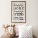 The Holiday Aisle® Happy Easter Happy Spring Happy Happy Everything Whitewash Wood in Brown/White | 16 H x 10 W x 1.5 D in | Wayfair