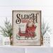 The Holiday Aisle® Sleigh Rides Red Santa Claus Lane Whitewash Wood in Brown | 20 H x 16 W x 1.5 D in | Wayfair 714080D205D9405684934AAB01C63724