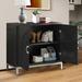 Latitude Run® Nithara 2 - Door Accent Cabinet Wood/Metal in Black | 31.92 H x 34.02 W x 15.52 D in | Wayfair 3C0BFB3EBFDD4683B65E3264A905955C