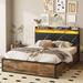 17 Stories Jolanta Metal Slat Bed Metal in Brown | 44 H x 56.3 W x 75.9 D in | Wayfair 3918ABD2DBAE4354A0D881763EDB2602