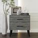 George Oliver Kalonice Nightstand Wood in Gray | 22.64 H x 21.65 W x 14.76 D in | Wayfair DCDC9E1ED336479C8CA29E5A0D8B99CC