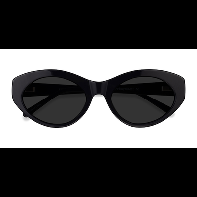 Female s horn Black Acetate Prescription sunglasses - Eyebuydirect s Fabulous