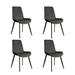 Dining Chairs Set of 4 with PU Cushion Mid Century Modern Indoor Kitchen (Gray)