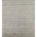Striped Gray Gabbeh Oriental Square Area Rug Hand-Knotted Wool Carpet - 7'10"x 7'10"