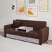 77.9" Chenille 3-Seater Sofa with Coffee Table and Three Drawers