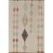 Geometric Ivory Moroccan Modern Area Rug Handmade Wool Carpet - 7'10"x 10'3"