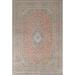 Traditional Pink Mashad Persian Vintage Area Rug Handmade Wool Carpet - 8'0"x 11'6"
