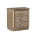 Medusa Modern Style Copper & Gold FInish 3-Drawer Nightstand Made with Wood & Built in LED-Lights