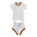 Seyurigaoka Seyurigaoka Infant Baby Clothes Short Sleeve Tops T-shirt and Shorts Pants Ribbed Outfits