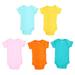 5pcs in 1 Set Polka Dot Printing Baby Rompers Cotton Infant Pajamas Summer Short Sleeve Jumpsuit Assorted Color Bodysuits Baby Outfit Infant Toddler Costume(Suitable for 6 Months Baby)