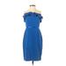 Jay Godfrey Cocktail Dress - Party Strapless Sleeveless: Blue Print Dresses - Women's Size 2