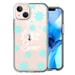 MUNDAZE Case for Apple iPhone 15 Hybrid Shockproof Slim Hard Soft TPU Shell Heavy Duty Protective Phone Cover - Christmas Holiday Let It Snow Winter Blue Snowflakes