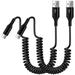 USB C Cable 3ft USB C to USB A Cable 3ft 2PACK ABCPOW Coiled Type C Charging Cable USBC Type C Fast Charging Cord Charger Compatible with Samsung Android Charger Type C