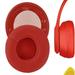 Geekria QuickFit Replacement Ear Pads for Beats Solo 3 (A1796) Solo 3.0 Wireless On-Ear Headphones Ear Cushions Headset Earpads Ear Cups Cover Repair Parts (Red)