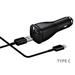 OEM Quick Adaptive Fast Car Charger + USB-C Cable For Sony Xperia XZ Premium Phones - up to 50% Faster Charging - Black