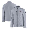 Men's Cutter & Buck Gray Utah Utes Evoke Eco Softshell Recycled Full-Zip Jacket