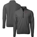 Men's Cutter & Buck Gray/Black Central Missouri Mules Cascade Eco Sherpa Fleece Quarter-Zip Pullover Jacket