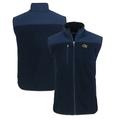 Men's Cutter & Buck Navy Georgia Tech Yellow Jackets Big Tall Cascade Eco Sherpa Fleece Full-Zip Vest