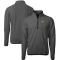 Men's Cutter & Buck Gray/Black Bryant Bulldogs Cascade Eco Sherpa Fleece Quarter-Zip Pullover Jacket