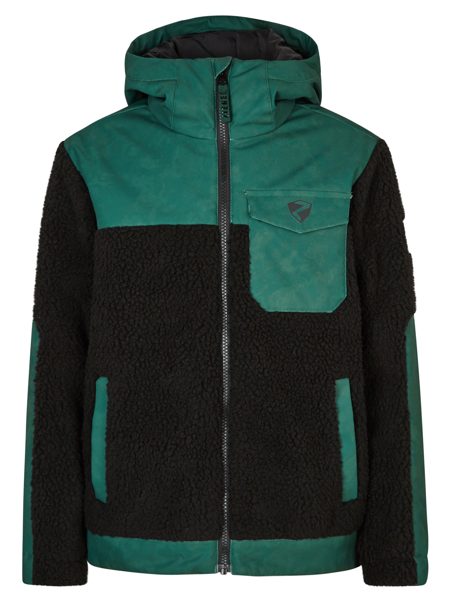 Skijacke ZIENER "ARJUN", Kinder, Gr. 164, grün (blau), Obermaterial: 100% Polyester;Futter: 100% Polyamid;Wattierung: 100% Polyester;, Jacken Image