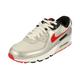 NIKE Air Max 90 Men's Trainers Sneakers Fashion Shoes DX4233 (Photon Dust/Metallic Silver/Black/University Red 001) UK10.5 (EU45.5)