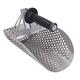 Sand Scoop for Metal Detecting Stainless Steel Gold Panning Shovel Hexahedron 7mm Holes for Beach Treasure Hunting With Comfortable Handle