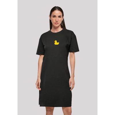 Shirtkleid F4NT4STIC "Ente Gelb", Damen, Gr. 5XL, schwarz, Obermaterial: 100% Baumwolle, casual, oversize, Rundhals, Kurzarm ohne Bündchen, Kleider, Print Image