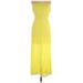 Trixxi Casual Dress: Yellow Dresses - Women's Size Large