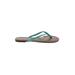 Charles Albert Sandals: Teal Print Shoes - Women's Size 6 - Open Toe