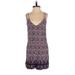 NAANAA Casual Dress - Shift Plunge Sleeveless: Purple Dresses - Women's Size X-Small
