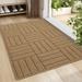 Arlmont & Co. Camron Non-Slip Geometric Outdoor Indoor Doormat Synthetics in Brown | 31 H x 20 W x 0.39 D in | Wayfair