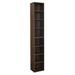 Ebern Designs 8-Tier Media Tower Rack, Storage Cabinet w/ Adjustable Shelves, Tall Narrow Bookcase in Brown | 70.9 H x 11.6 W x 9.3 D in | Wayfair