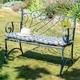 Grey Garden Bench, Love Seat, Garden Furniture, patio bench, French style, farmhouse, outdoor seating, garden furniture, Heritage