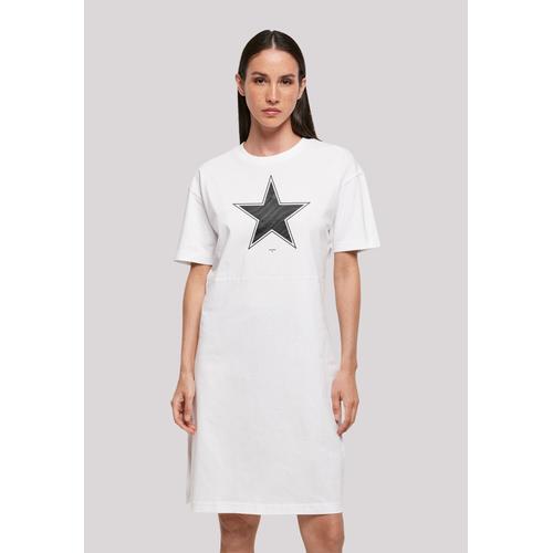 „Shirtkleid F4NT4STIC „“Stern Basic““ Gr. 5XL, weiß Damen Kleider Freizeitkleider Print“
