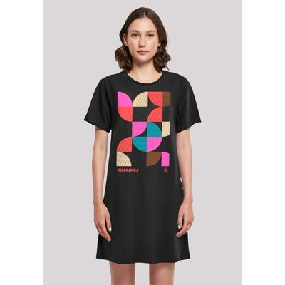 Shirtkleid F4NT4STIC "Abstrakt Damen T-Shirt Kleid", Damen, Gr. L, schwarz, Obermaterial: 100% Baumwolle, casual, regular fit, Rundhals, Kurzarm ohne Bündchen, Kleider, Print Image