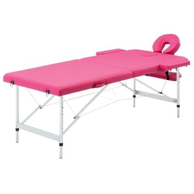 vidaXL Foldable Massage Table 2 Zones Aluminum