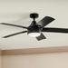 52" Kichler Tide Weather+ Black LED Wet Ceiling Fan with Remote