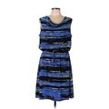 Marc New York Andrew Marc Casual Dress Cowl Neck Sleeveless: Blue Stripes Dresses - Women's Size Large