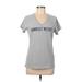 Gear for Sports Active T-Shirt: Gray Print Activewear - Women's Size Medium