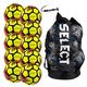 Select Classic Soccer Ball 10-Ball Team Pack mit Duffleballtasche und Ballpumpe, Gelb V21, Größe 3