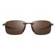 Revo Sunglasses Descend N: Polarized Serilium+ Lens with Rimless Rectangle Frame, Crystal Brown Frame with Terra Lens