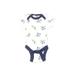 Gerber Short Sleeve Onesie: White Bottoms