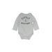 Baby Gap Long Sleeve Onesie: Gray Bottoms - Size 6-12 Month