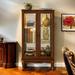 Darby Home Co Acropolis Lighted Curio Cabinet Display Cabinet Wood in Brown | 43.5 H x 26 W x 11.75 D in | Wayfair C6C3320D4B444E66AD92725C81D0C5C3