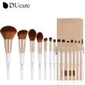 DUcare-Ensemble de pinceaux de maquillage cosmétiques professionnels avec sac fond de teint fard à